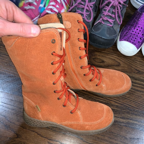 Primigi Fresh Orange Enora Leather Boots Girls 30/12.5 - Picture 1 of 5